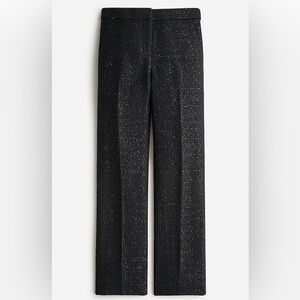 J. Crew Kate Straight Leg Pant in Black Sequin Tweed Size 10